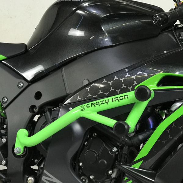 【CrazyIron】エンジンガード RACE RAIL/スライダー Kawasaki Ninja ZX-10R 2011-