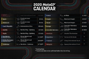 2020 MotoGP 改訂版カレンダー