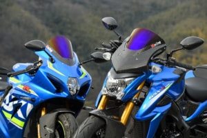 マジカルレーシング製の外装パーツを装着したGSX-S1000とGSX-R1000